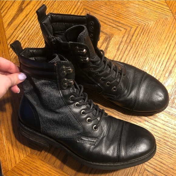 Jump Apparel Men’s J75 Garrison Black Lace-Up Leather Combat Boots Size 8 - Picture 6 of 12